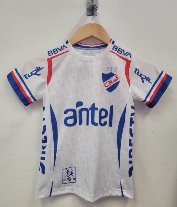 Camiseta Futbol Blanca 2025 Niño + Nombre + Numero Replica