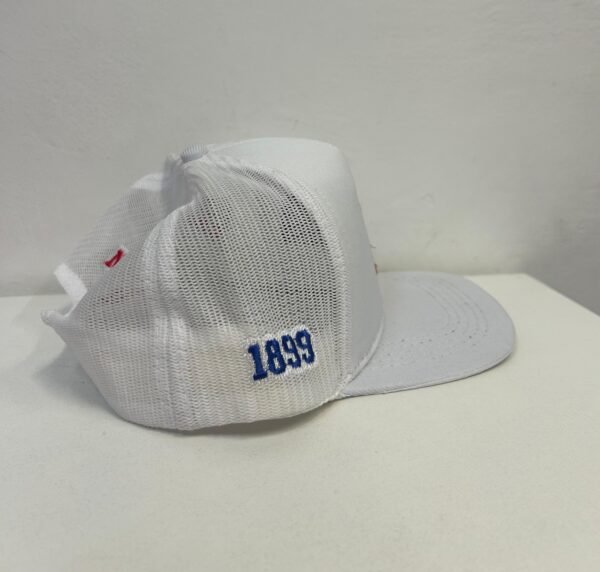 Gorro Visera Rejilla Blanco N Roja - Imagen 3
