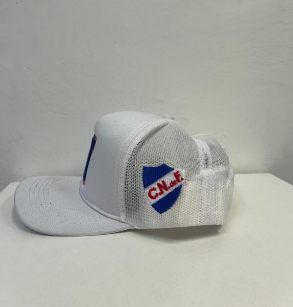 Gorro Visera Rejilla Blanco N Azul - Imagen 2