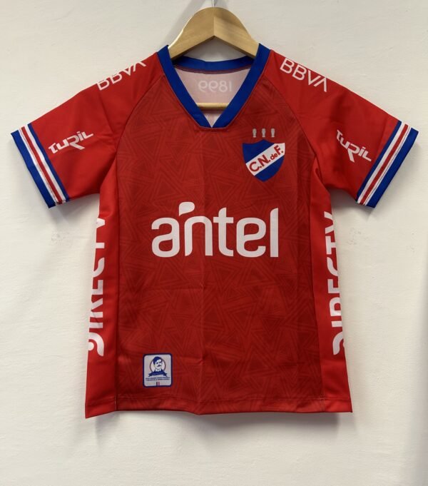 Camiseta Futbol Roja 2025 Niño + Nombre + Numero Replica