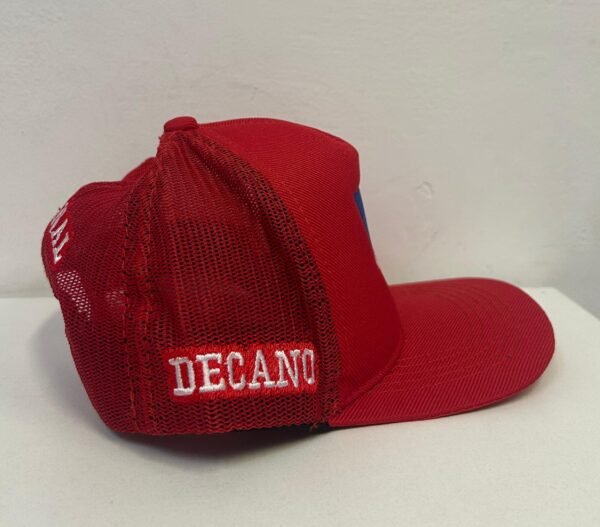 Gorro Visera Tela Rojo Niño - Imagen 2