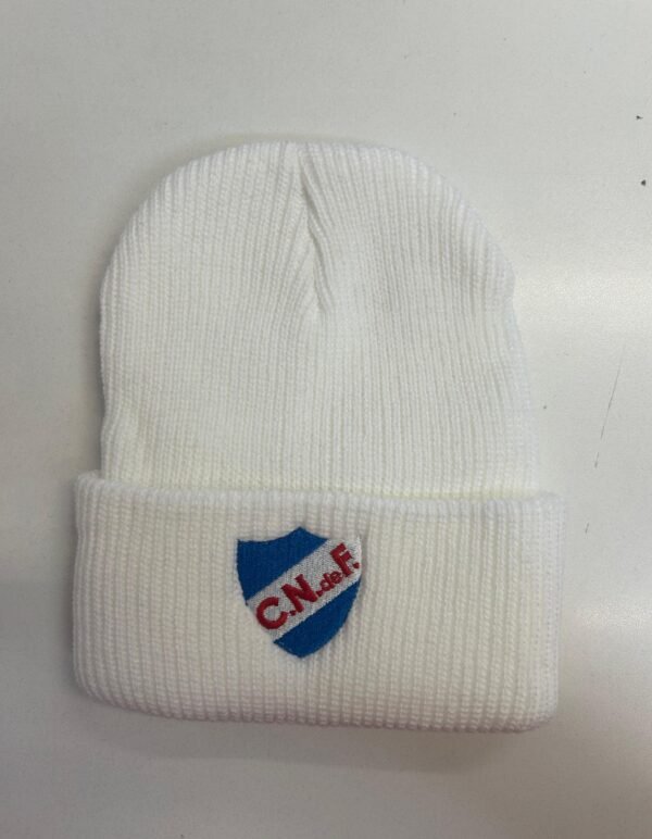 Gorro De Lana Tejida Blanco