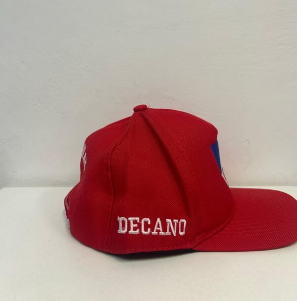Gorro Visera Tela Rojo Niño - Imagen 3