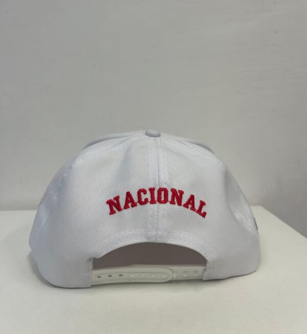 Gorro Visera Tela Blanco N Roja - Imagen 2