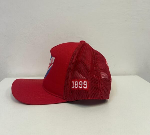 Gorro Visera Tela Rojo Niño - Imagen 3
