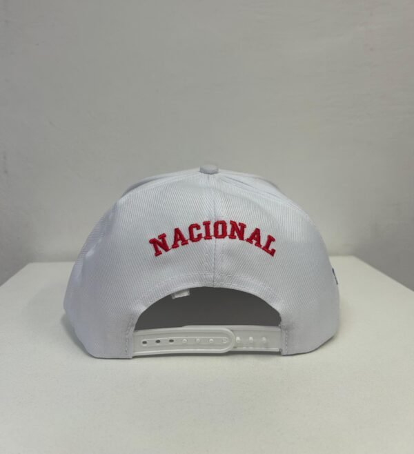 Gorro Visera Tela Blanco N Azul - Imagen 4