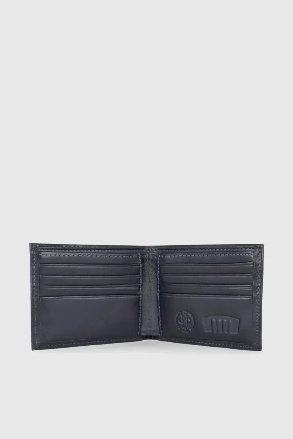 Billetera 100% cuero azul - tarjetero - Imagen 4