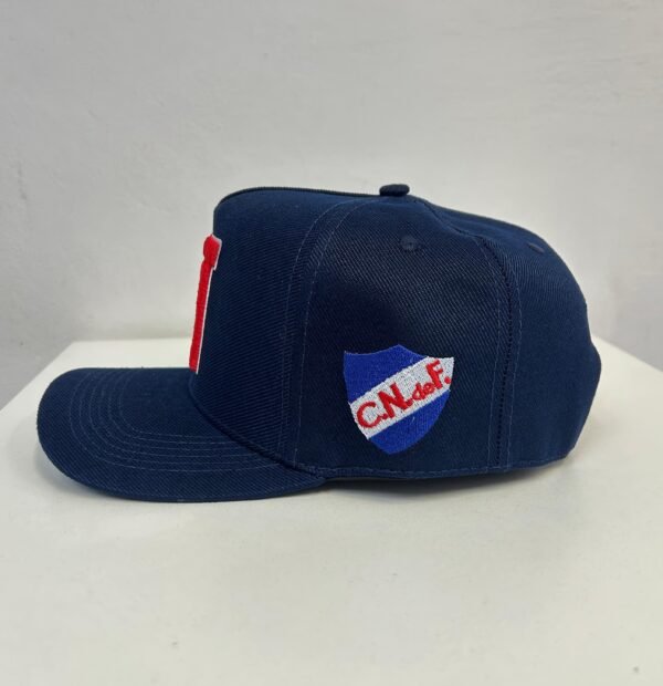 Gorro Visera Tela Azul Marino N Roja - Imagen 2
