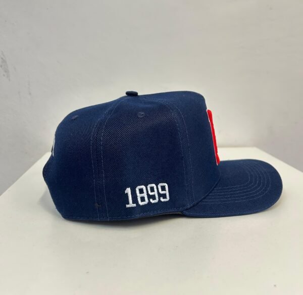 Gorro Visera Tela Azul Marino N Roja - Imagen 3