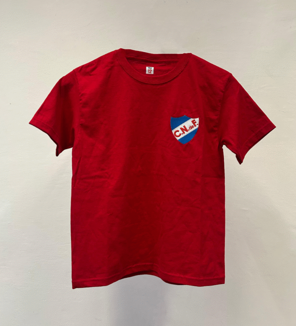 Remera Roja Escudo Bordado Niño