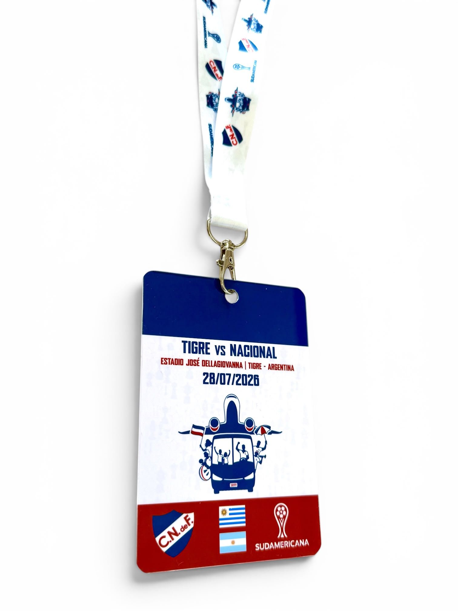 Llavero Cinta + Acreditación Tigre vs Nacional - Imagen 2
